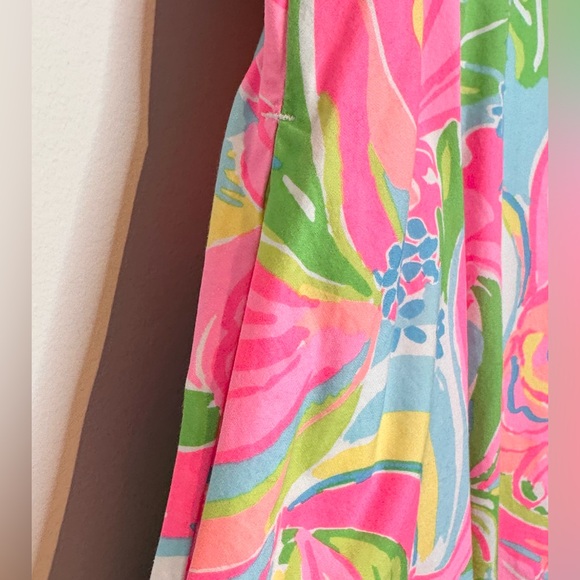 Lilly Pulitzer Girl’s Charlie So A Peeling Pink Green Cotton Floral Dress - Picture 7 of 12